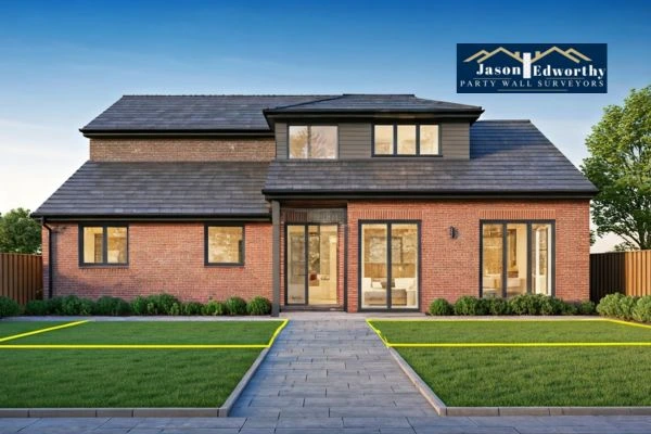 Home extension focusing on boundary line Kent